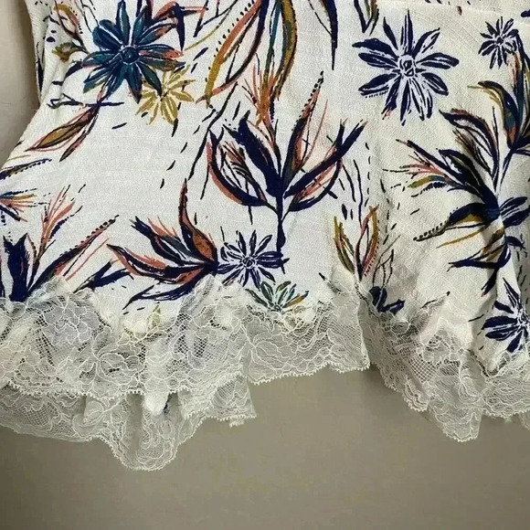 Free People Bell Flower Double-V Tunic Size Medium - Picture 9 of 11